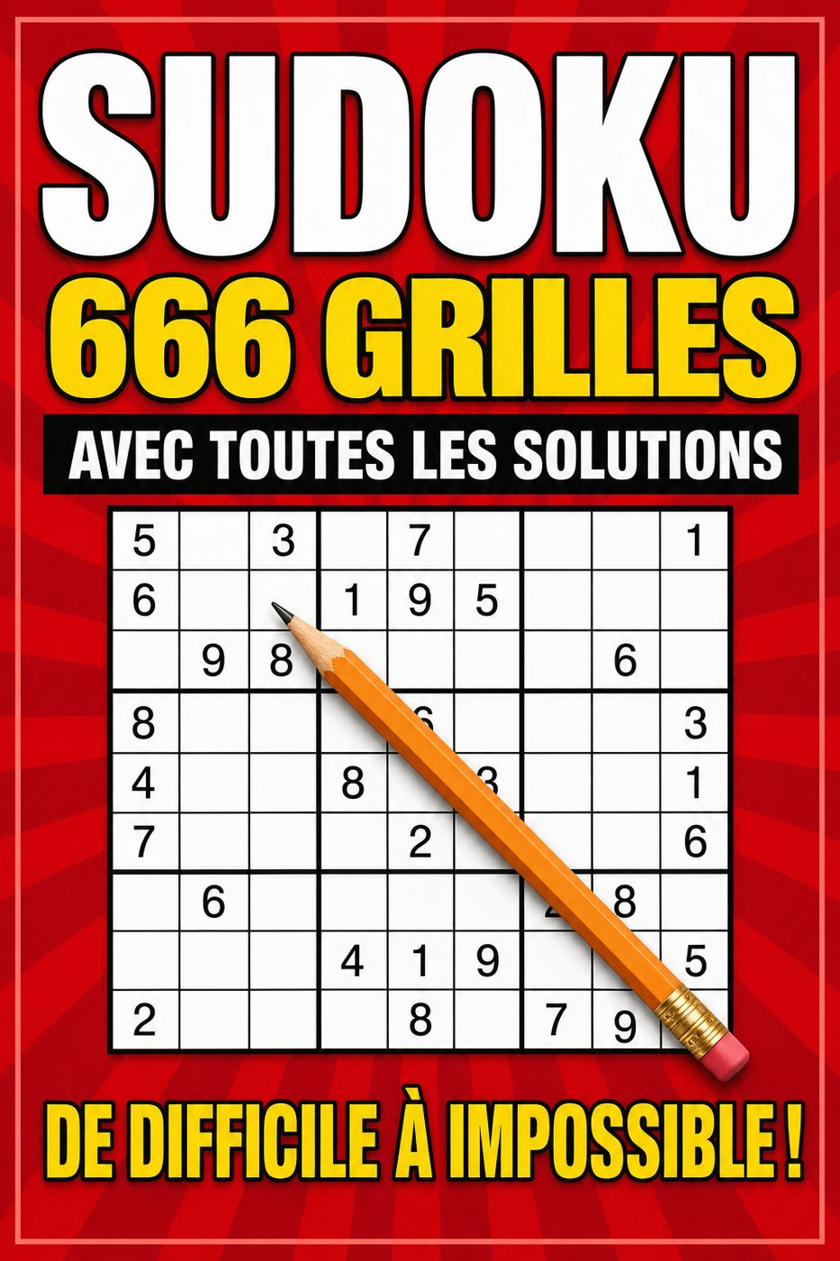 Couverture du livre Sudoku 666 grilles avec toutes les solutions